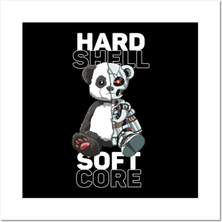 Cute Panda Bear Scary Robot Cybernetic Animal Lover Posters and Art